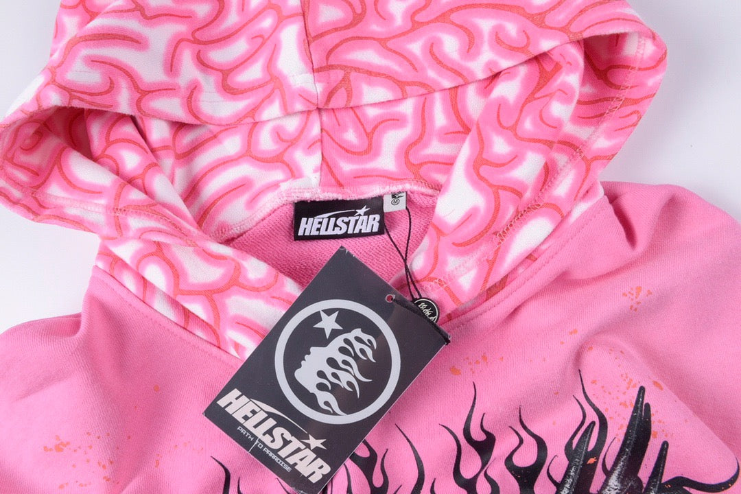 Hellstar Studios Brainwashed Hoodie With Brain 2024 New