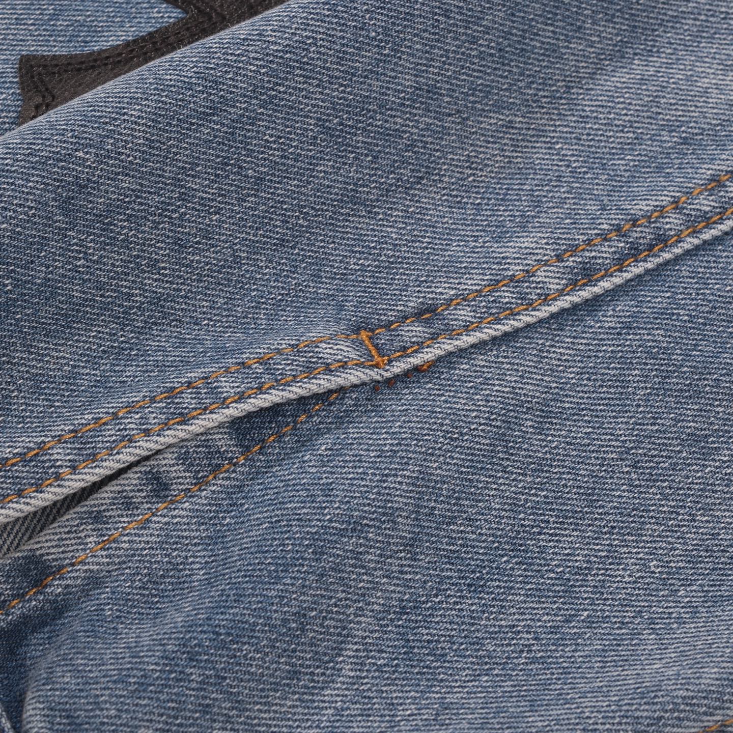 Chrome Hearts Patchwork Denim Jacket - Vintage Blue Gothic Street Jacket 0789