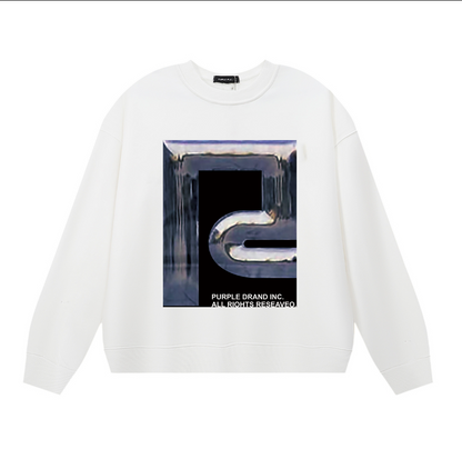 Purple Men's Long-Sleeve T-shirt Sweatshirt 1146