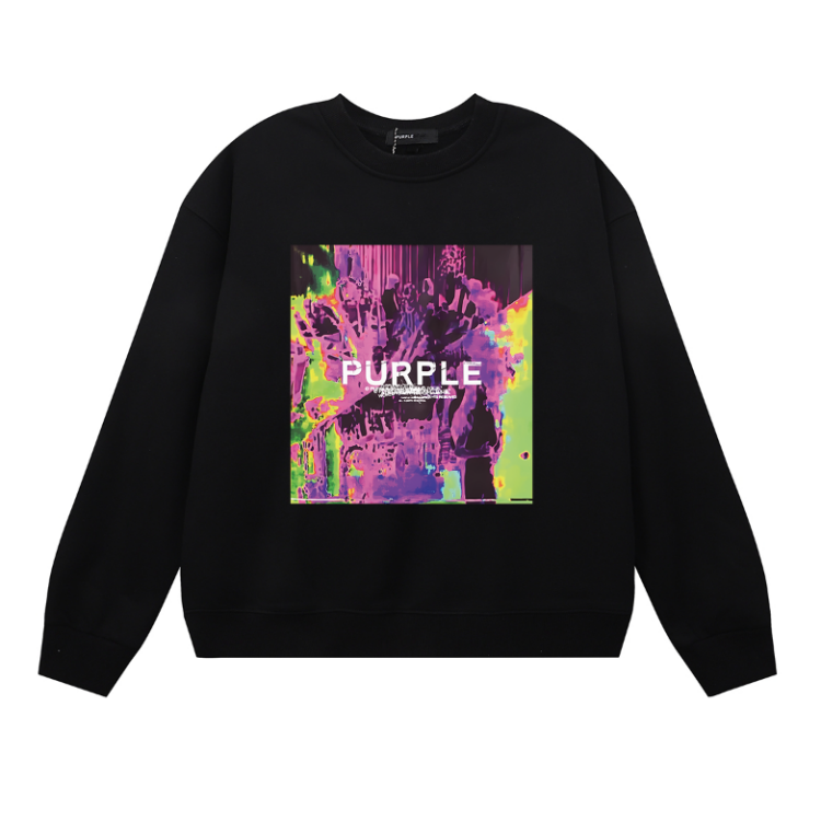 Purple  Men's Long-Sleeve T-shirt Sweatshirt 1121