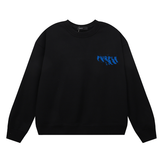 Purple Men's Long-Sleeve T-shirt Sweatshirt 1158