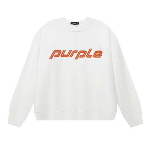 Purple Men's Long-Sleeve T-shirt Sweatshirt 1133