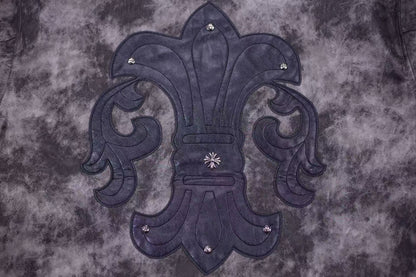 Chrome Hearts Fleur-de-lis Patch Varsity Jacket - Grey Tie-dye Outerwear A5588