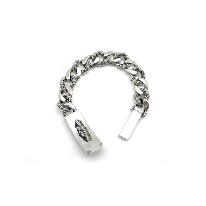 Chrome Hearts DAGGER ID FANCY LINK CLIP BRACELET -9