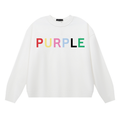 Purple Men's Long-Sleeve T-shirt Sweatshirt 1125